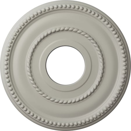 Ekena Millwork Valeriano Ceiling Medallion (Fits Canopies up to 6 1/4"), 12 1/8"OD x 3 5/8"ID x 3/4"P, Pot of Cream CM12VAPCF